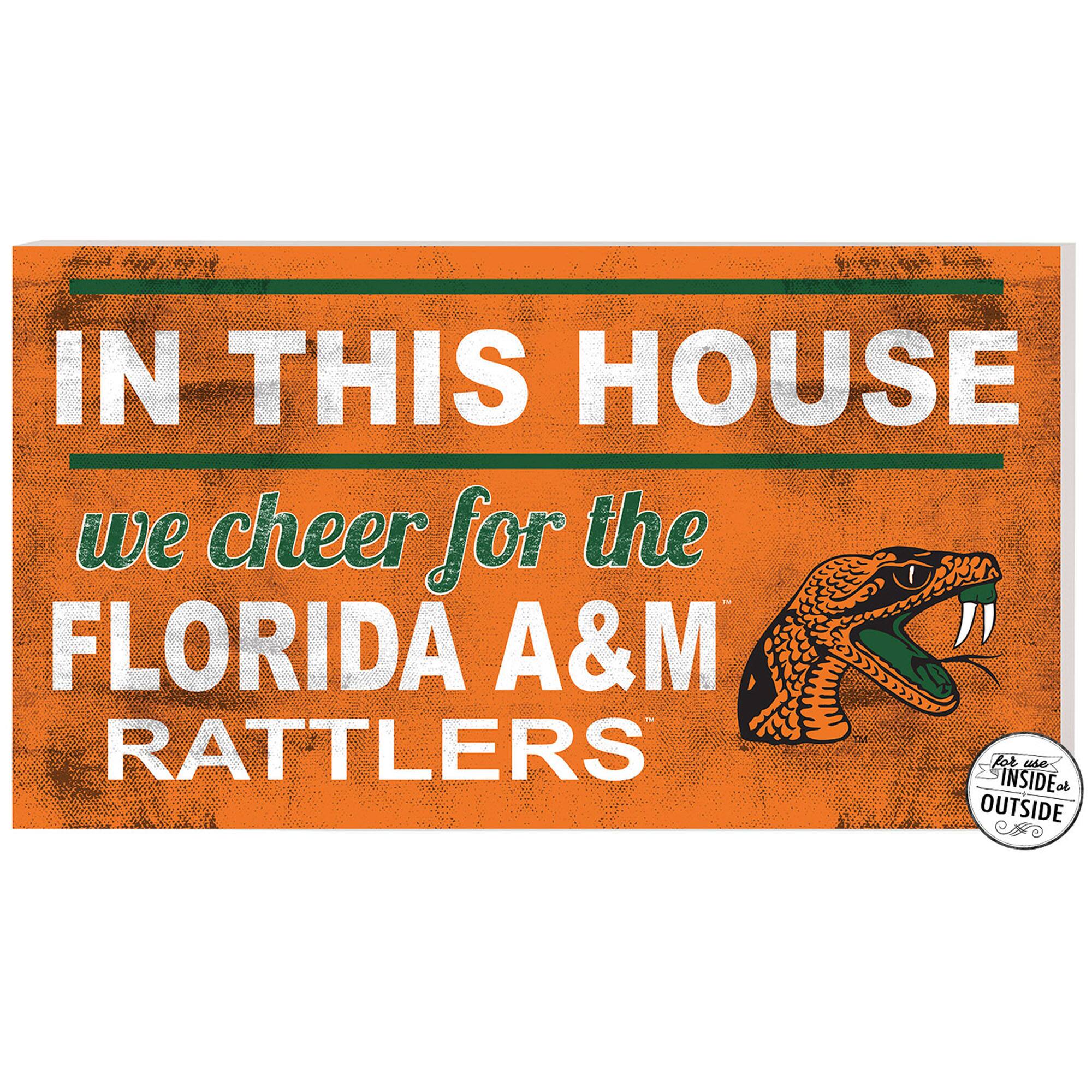 Florida A&M Rattlers 11'' x 20'' Indoor/Outdoor In This House Sign