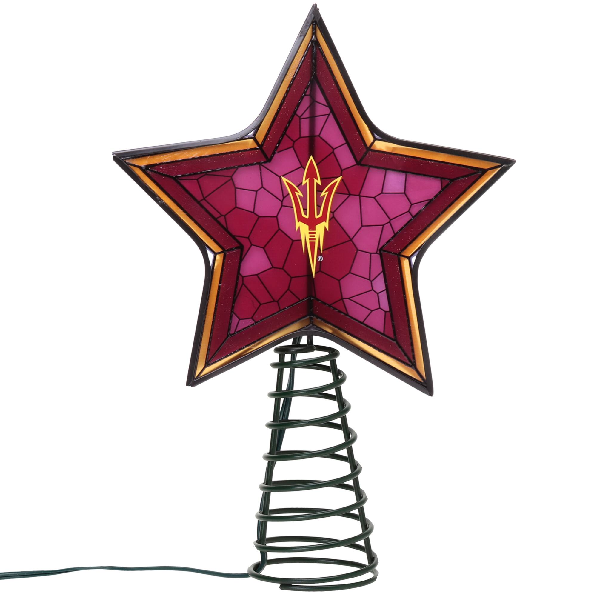 Front. The Memory Company - Arizona State Sun Devils Mosaic Tree Topper - Multicolor.