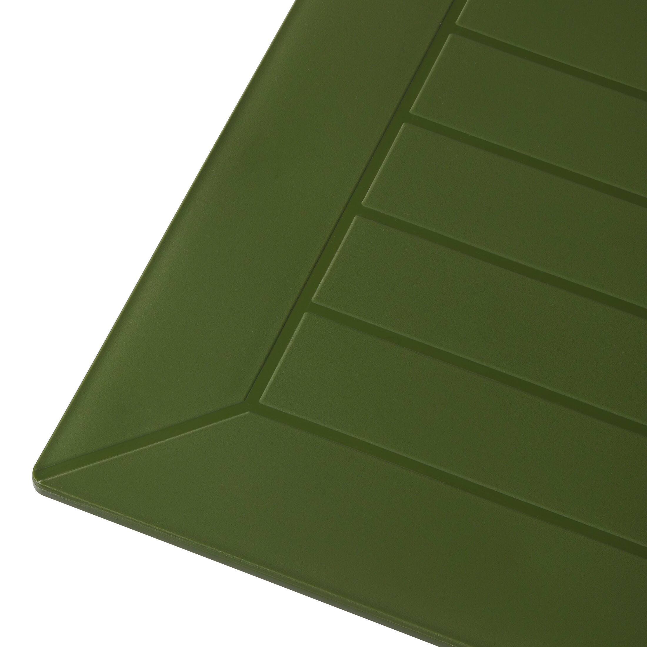 Alt View 6. WestinTrends - WestinTrends Playa 5-Piece Outdoor Resin Square Patio Dining Table Set with Stackable Patio Dining Chairs - Olive Green.