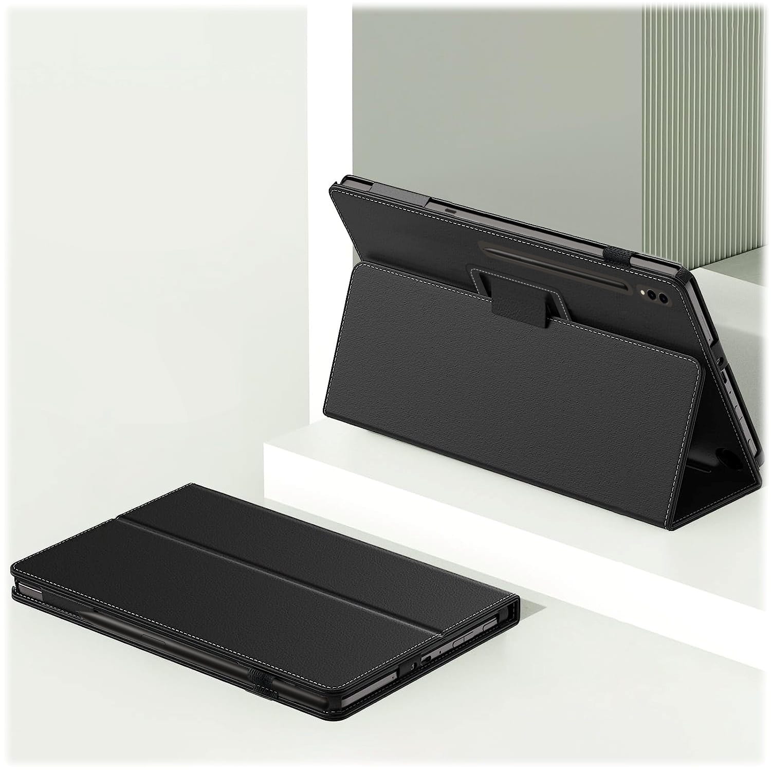 Alt View 14. SaharaCase - Bi-Fold Folio Case for Samsung Galaxy Tab S10 Ultra and Tab S9 Ultra - Black.