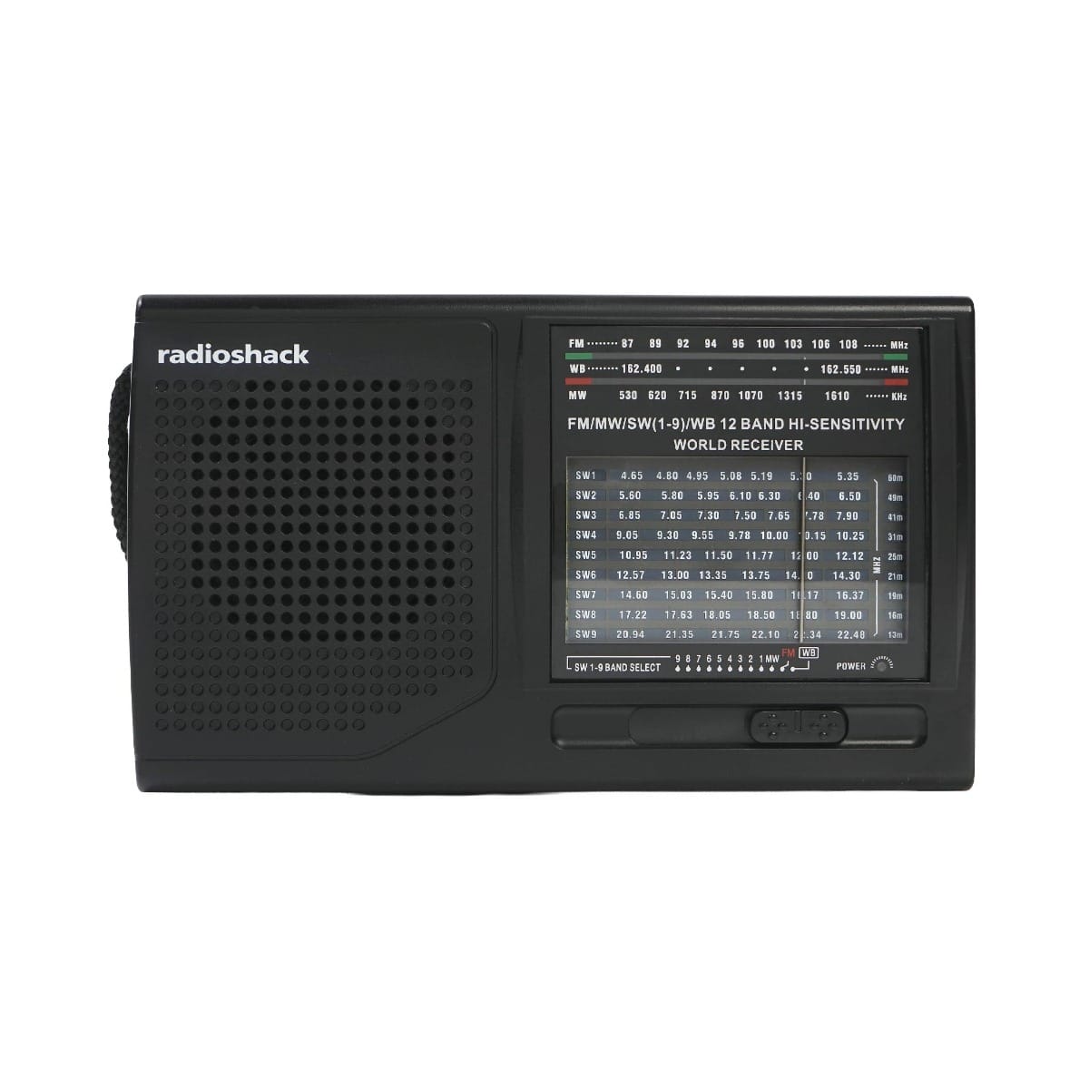 RadioShack - Portable Multi-Band Radio with Weather Band 1202271 - Black