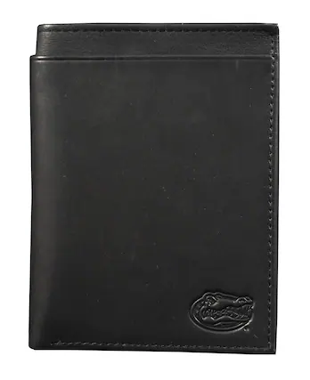 Front. Rico Industries - Florida Gators Black Leather RFID Blocking Passport Holder Cover Travel Billfold Wallet for Men & Women - Multi.
