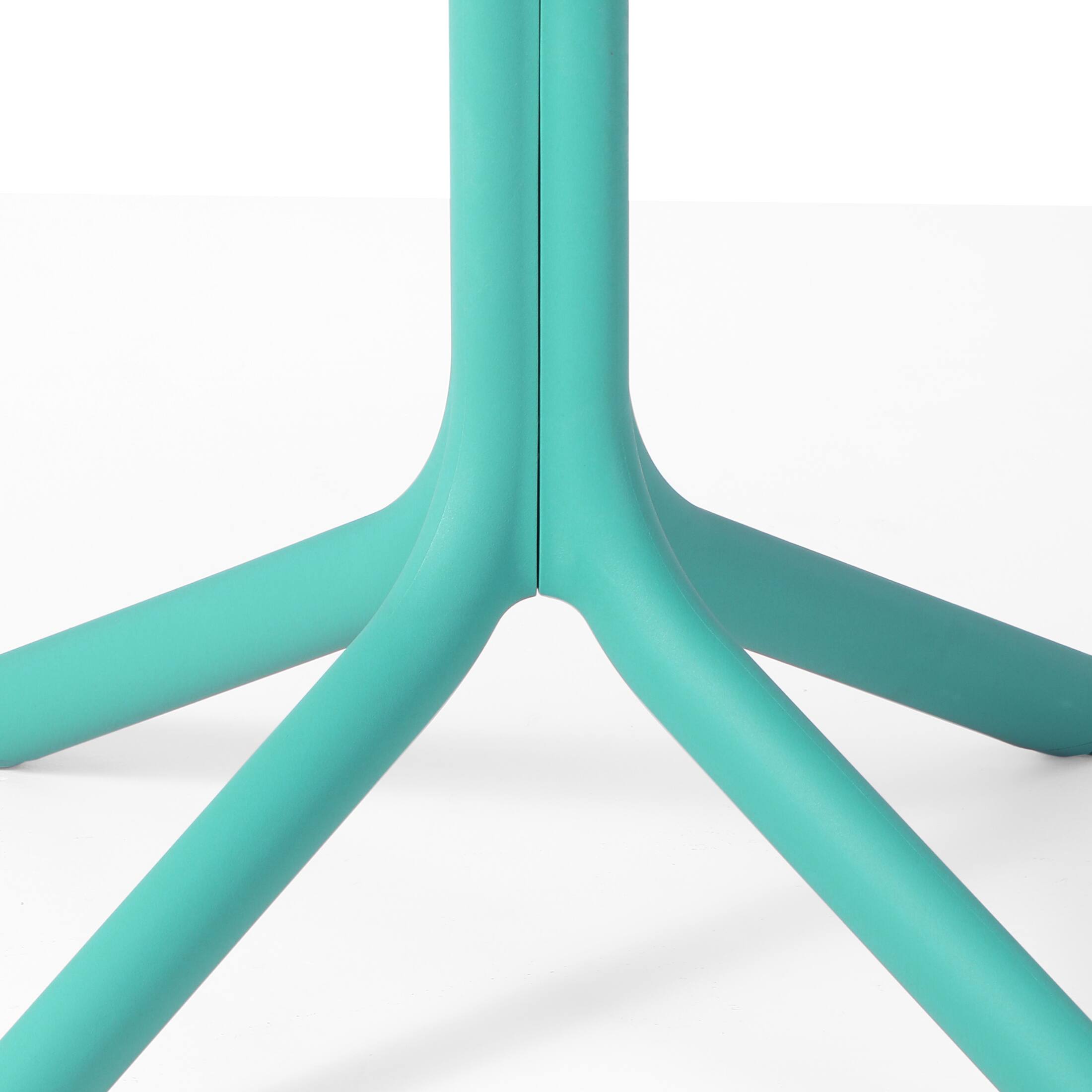 Alt View 4. WestinTrends - WestinTrends Playa 31.5" Round Plastic Outdoor Patio Dining Table for 4 - Turquoise.