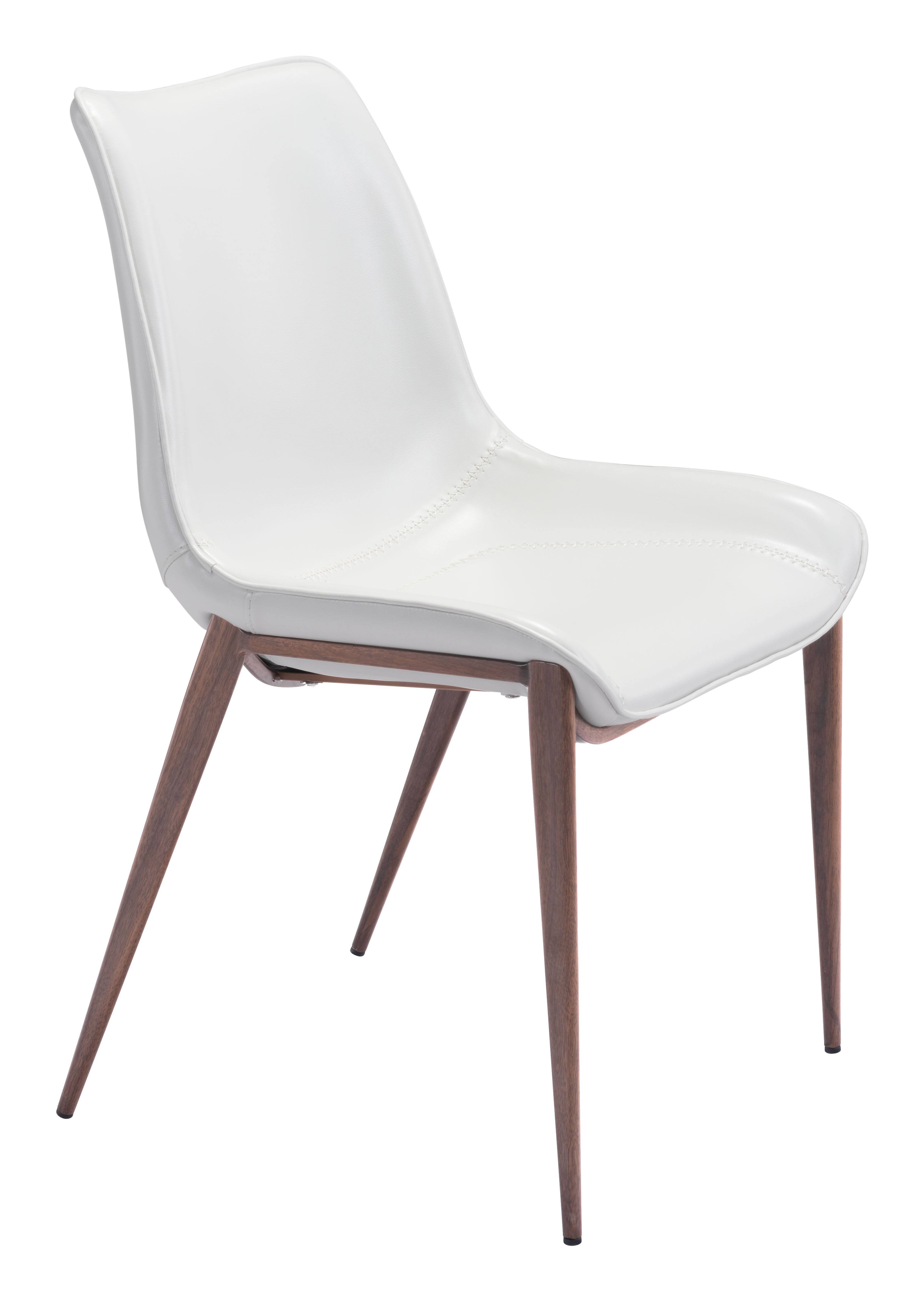 Hivvago - Magnus Dining Chair (Set of 2) - White & Walnut