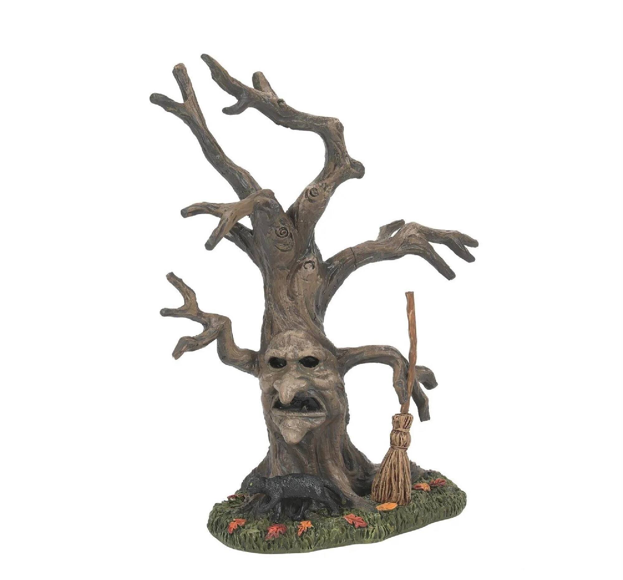 Front. Department 56 - Department 56 Village Halloween Accessories Scary Witch Tree #6011473 - Brown.