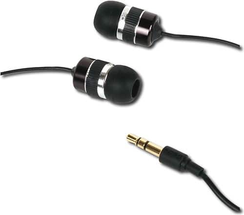 Front Standard. Koss - KEB40 Insider Earbud Headphones - Black/Silver.