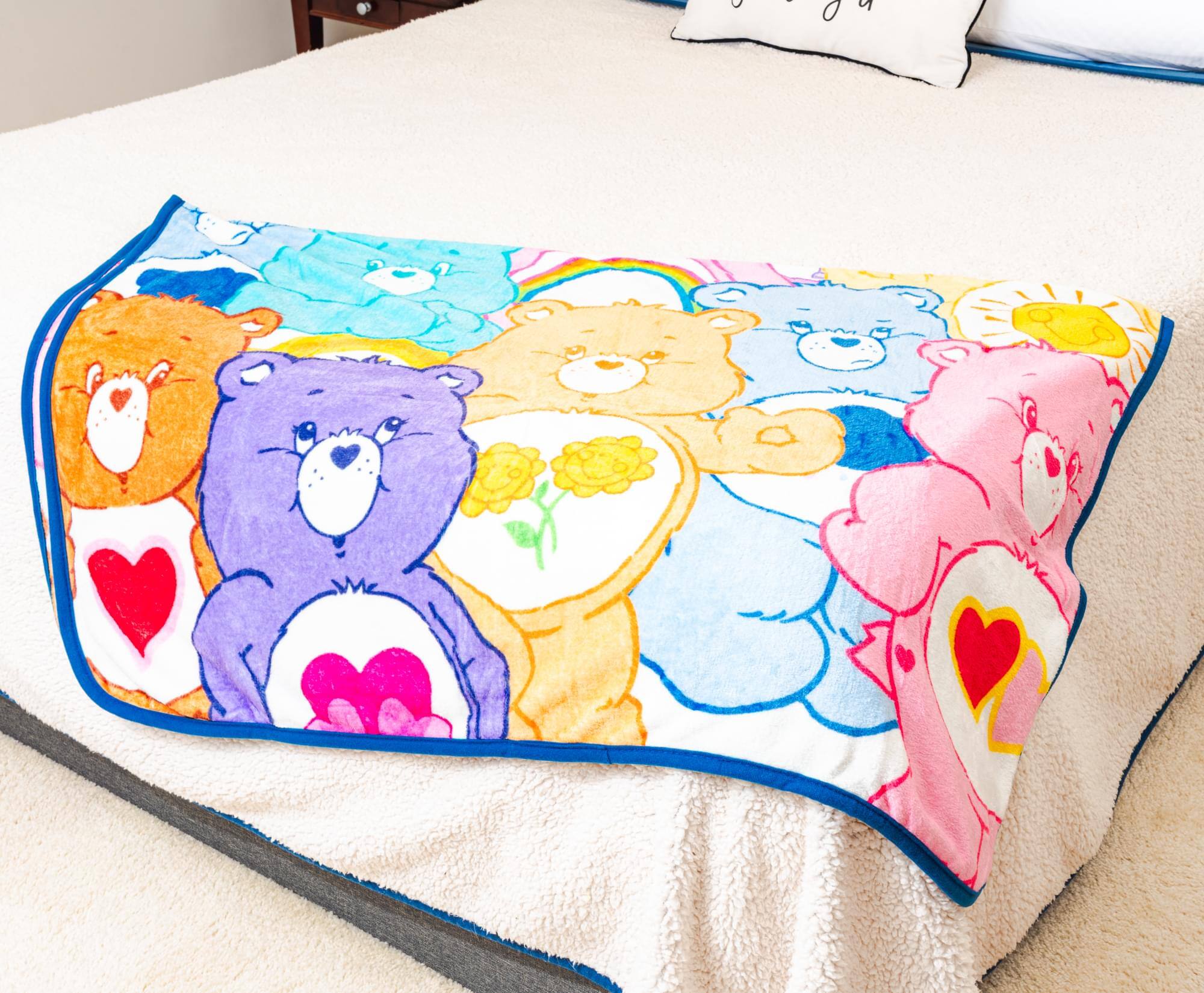 Alt View 4. Silver Buffalo - Care Bears Character Collage Fleece Throw Blanket | 45 x 60 Inches - Multi-Colored.