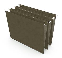 Staples - 100% Recycled Hanging File Folders, Straight Cut, Letter Size, 25/Box - Standard Green