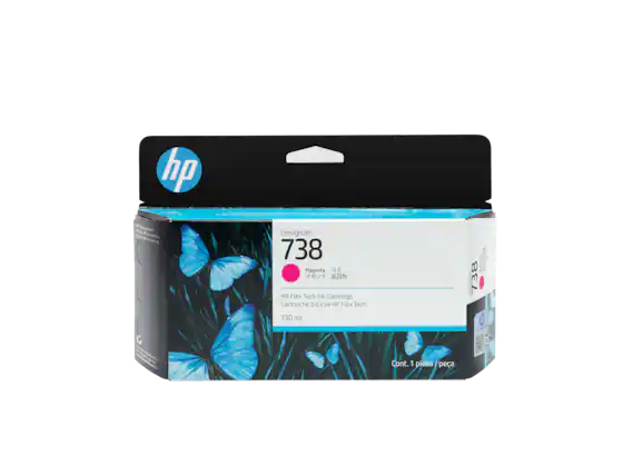 hp 1 Lans h Sesignian A - MAL 7950 14r DesignJet 738 Magenta
HP Flex Tech Ink Cartridge Cartouche d'encre HP Flex Tech !
738 130 ml C - - - Cont. 1 pieza I pea