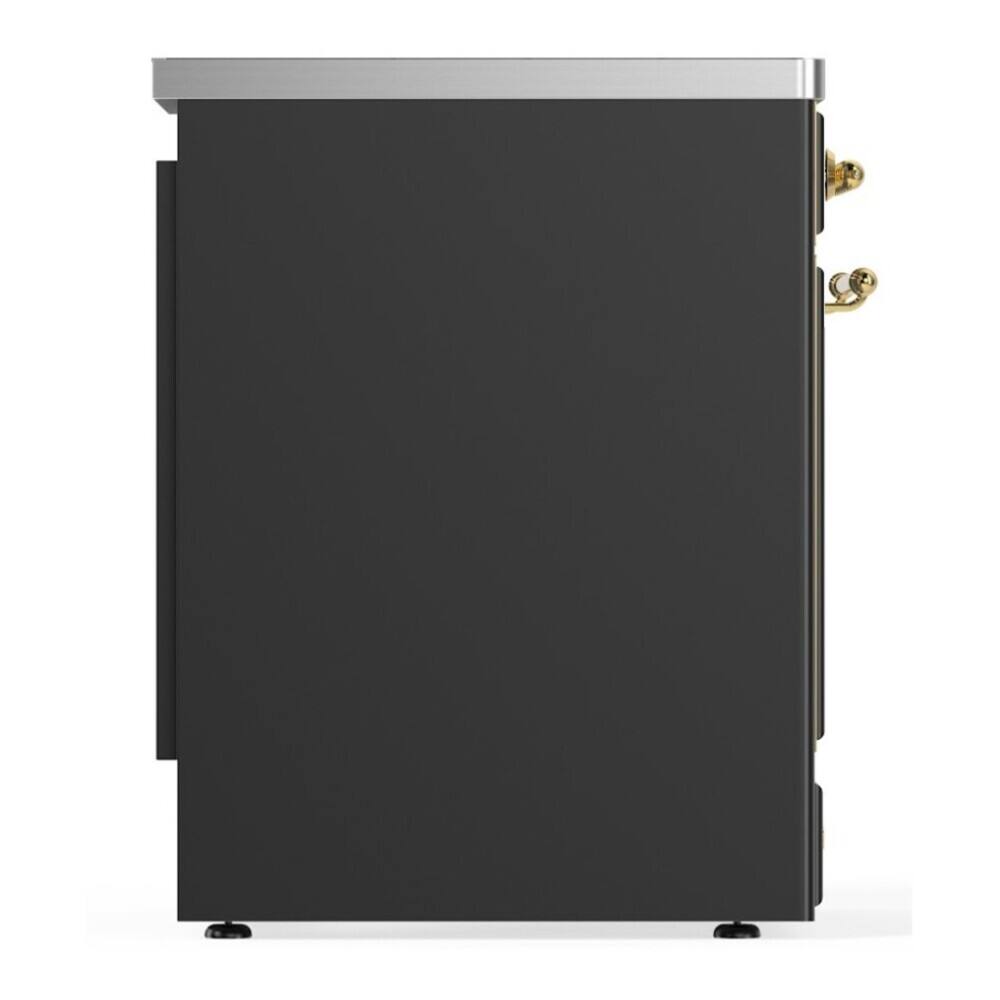 Alt View 6. ILVE - ILVE Majestic II 30 inch Induction Range with 4 Elements (Graphite Matte, Brass Trim) - Graphite Matte.