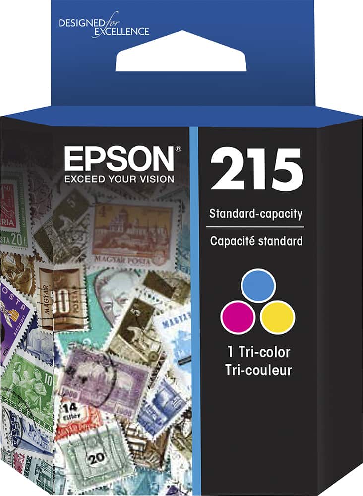 Front. Epson - 215 Standard Capacity Ink Cartridge - Cyan/Magenta/Yellow.