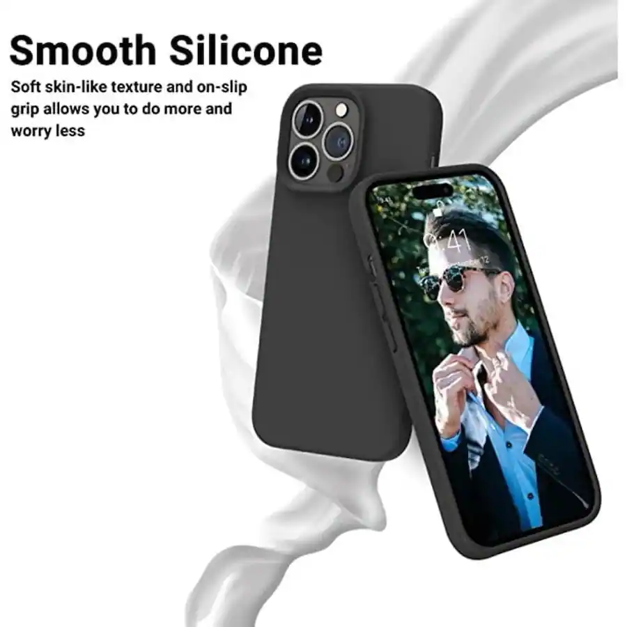 Pink Pro Color Bundle Entronix for iPhone 13 Pro Silicone Case, Screen Protector ...