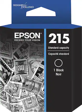 Front. Epson - 215 Standard Capacity Ink Cartridge - Black.