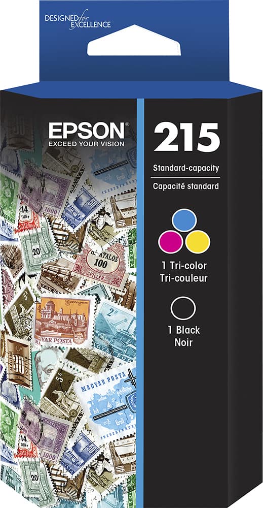 Front. Epson - 215 2-Pack Standard Capacity Ink Cartridges - Black/Multicolor.