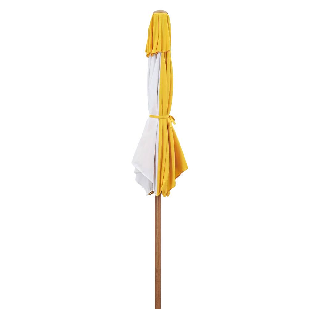 Back. Ainfox - Ainfox 7.5ft Colored Summer Straight Patio Umbrella - Yellow.