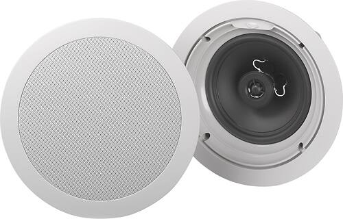 Left. Klipsch - 6-1/2" Architectural In-Ceiling Speaker (Each) - White.