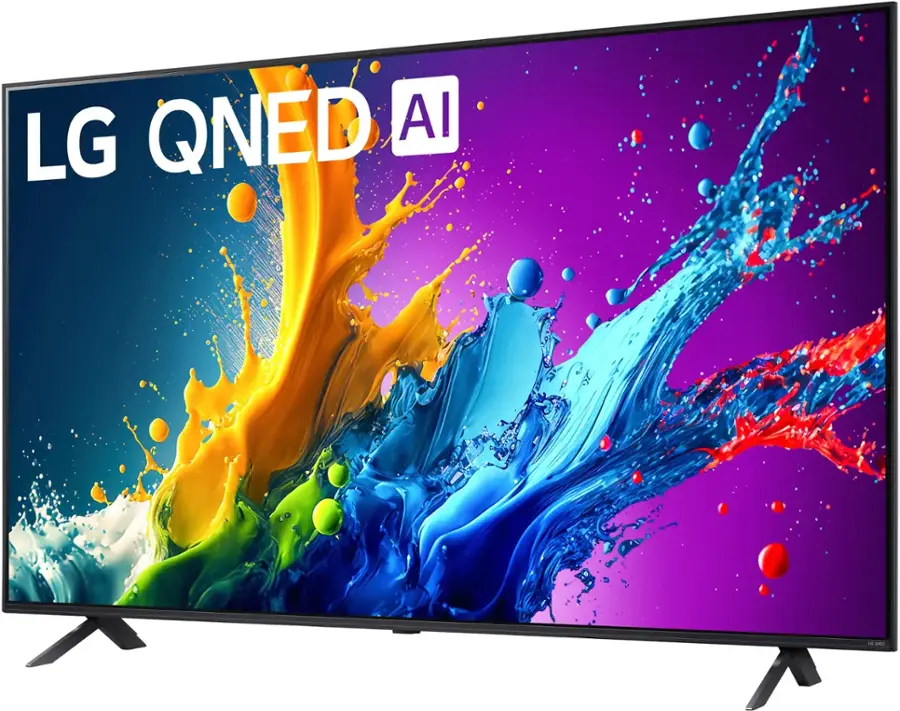 The text on the image reads "LG QNED AI."