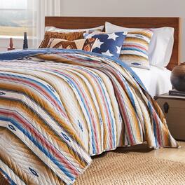 BreeBe - Painted Desert Quilt Set 3-Piece Full/Queen - Sapphire