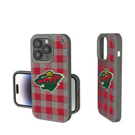 Keyscaper - NHL - Minnesota Wild Plaid Soft Touch iPhone Case - 14 - Gray