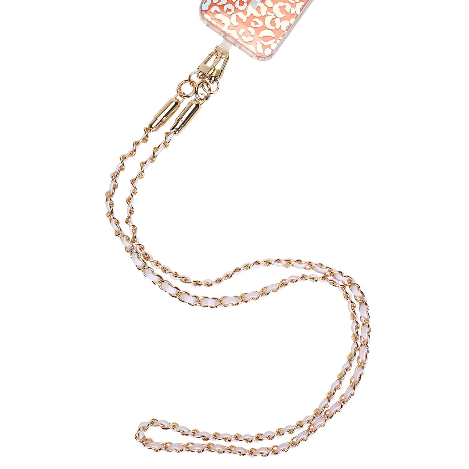 Mybat Pro - Atelier Series 4.2FT Crossbody Strap + USB-C Charging Cable - Gold - White