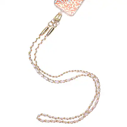 Front. Mybat Pro - MyBat Pro Atelier Series 4.2FT Crossbody Strap + USB-C Charging Cable - White / Gold - White.