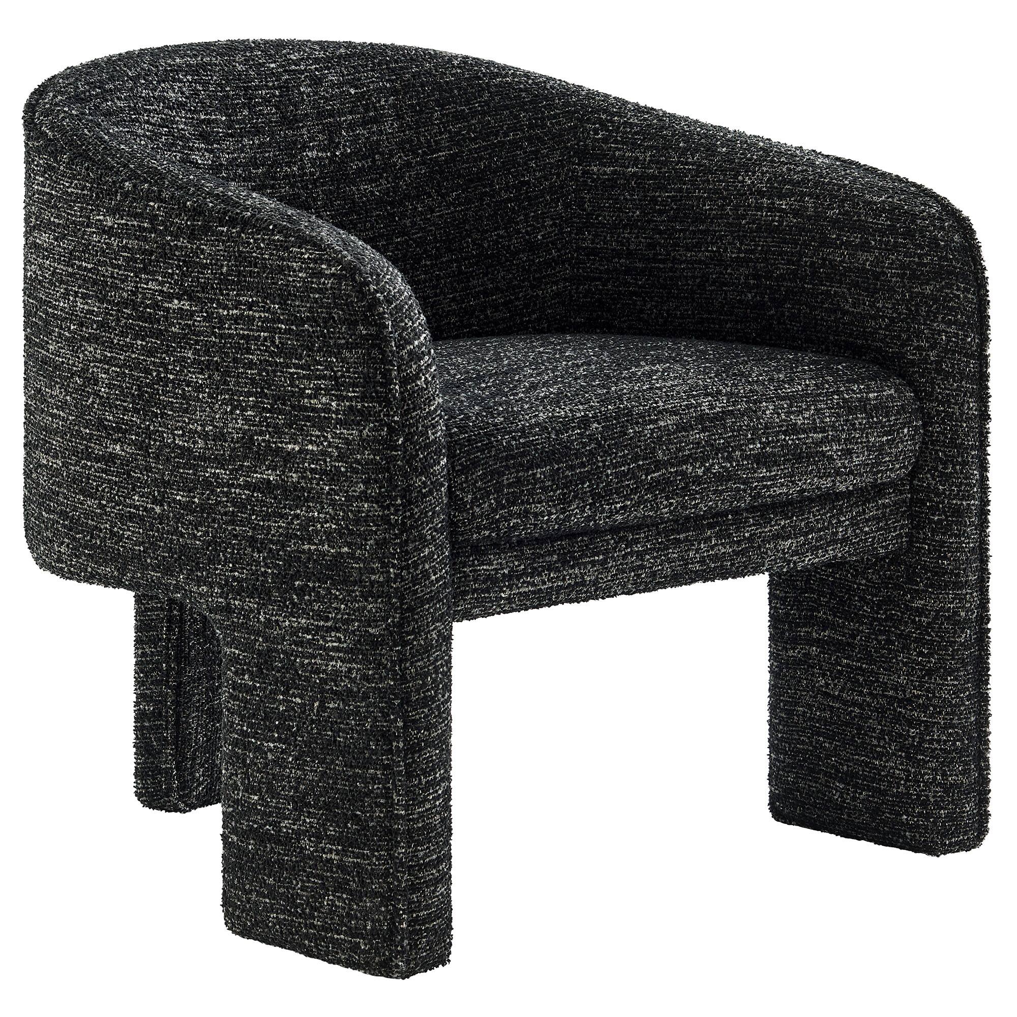 Greer Boucle Fabric Upholstered Accent Armchair by Modway - Black