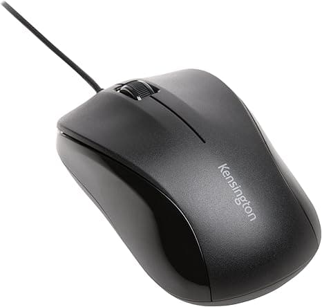 Kensington - Wired USB Mouse for Life K74531WW Universal Optical 1000 DPI with 3 Buttons, Silent Clicks, Scroll Wheel - Wired - Black