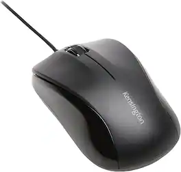 Kensington - Wired USB Mouse for Life K74531WW Universal Optical 1000 DPI with 3 Buttons, Silent Clicks, Scroll Wheel - Wired - Black