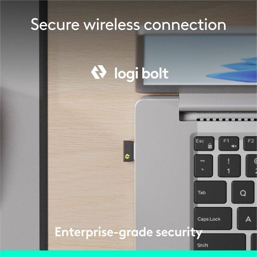 Secure wireless connection  
logi bolt  

Enterprise-grade security