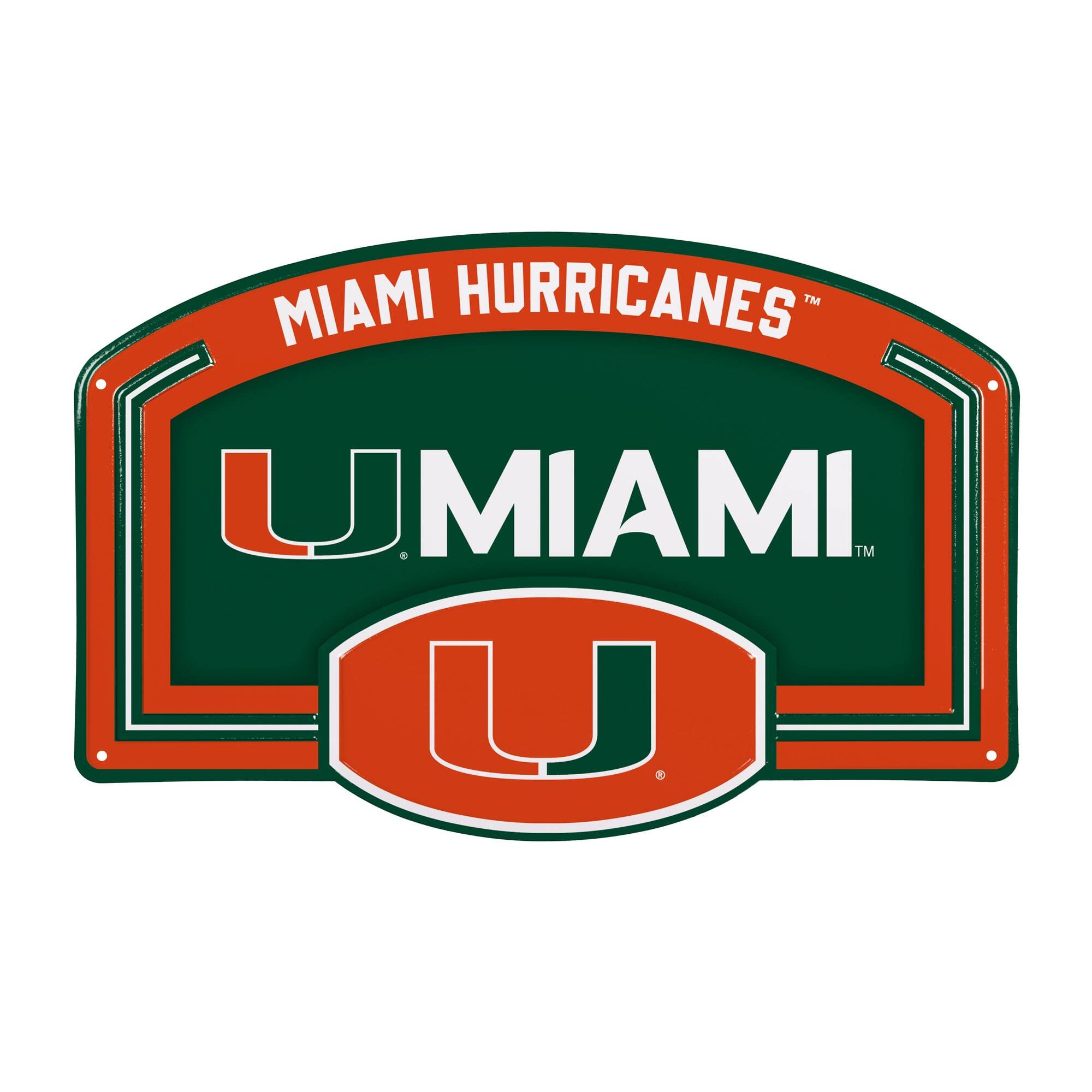 Miami Hurricanes 11" x 17" Embossed USA Steel Buckle Wall Sign