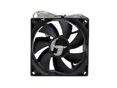 Front. Bluegears - b-Blaster 90mm 2 ball bearing, 3500 RPM, with Extreme Airflow 78 CFM - Black.