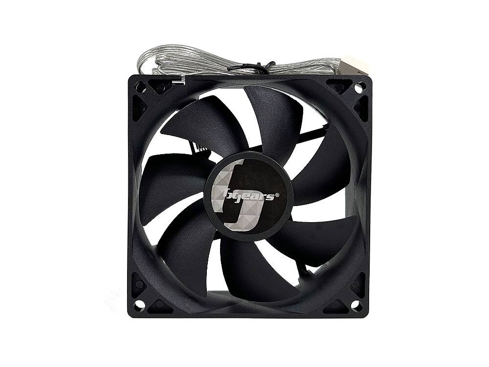 Front. Bluegears - b-Blaster 90mm 2 ball bearing, 3500 RPM, with Extreme Airflow 78 CFM - Black.