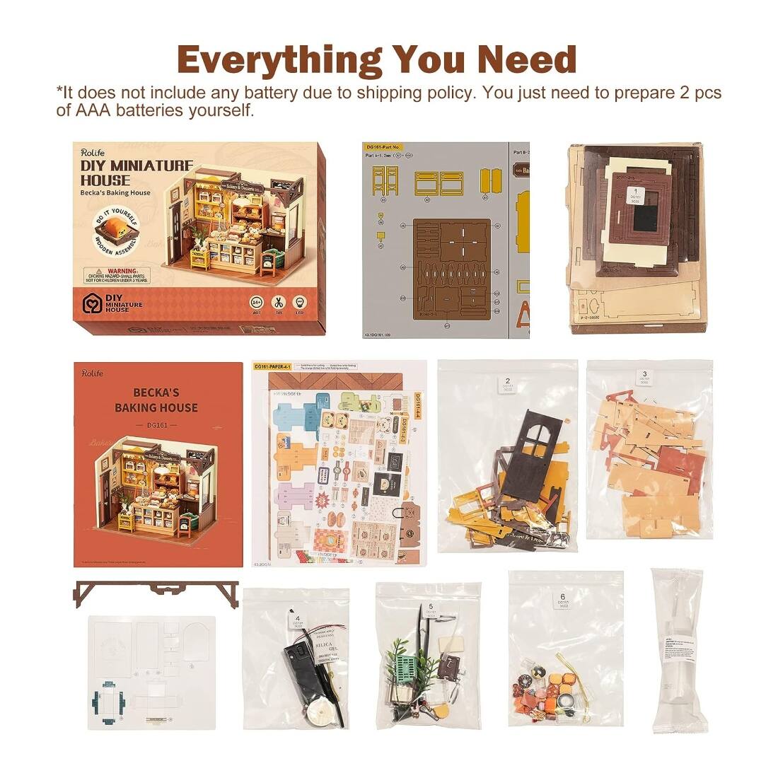 Left. 3D Puzzle - DIY 3D House Puzzle - Becka's Baking House 141pcs.