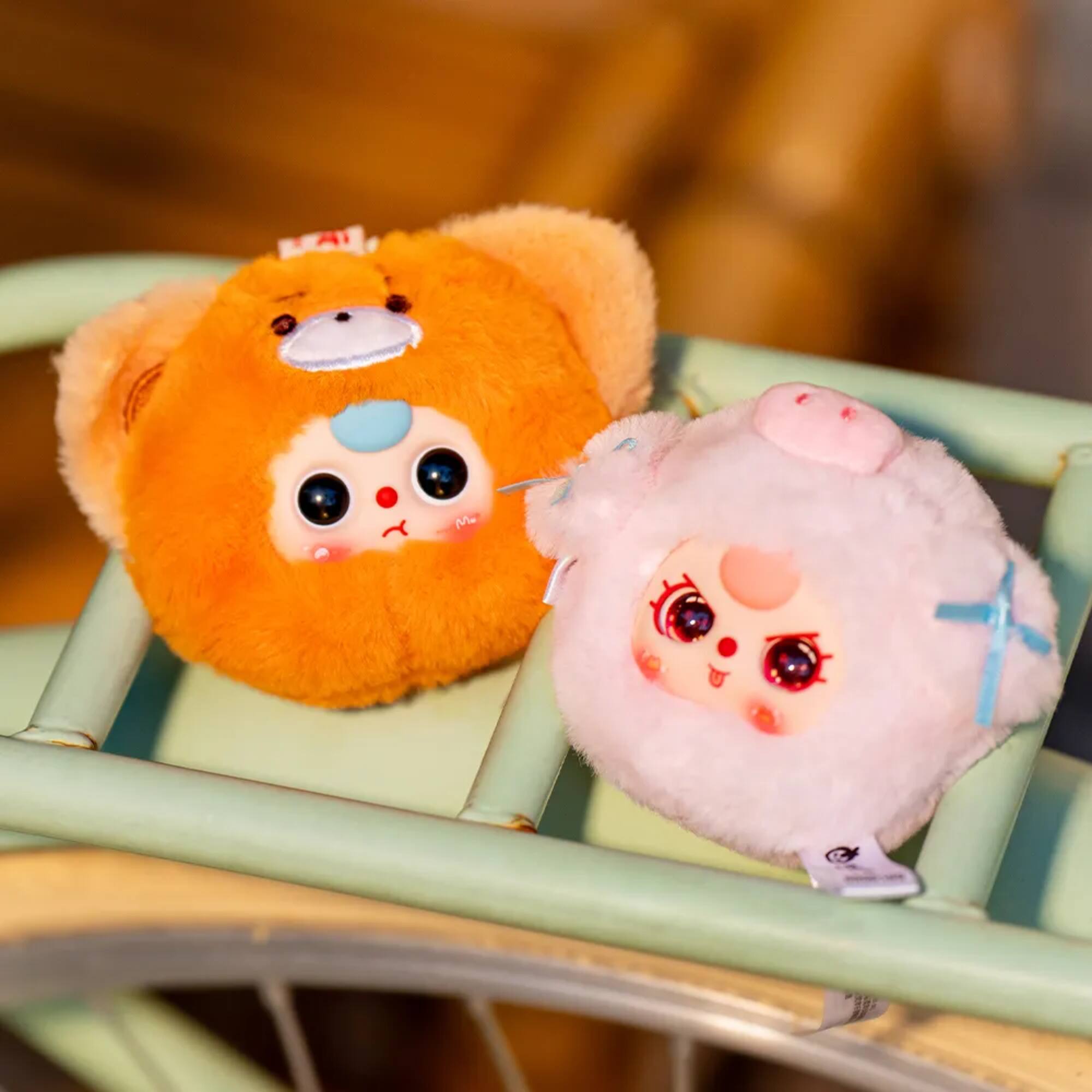 Back. Cureplaneta - Baby Three Tiny Animal Head Series Plush Blind Box.