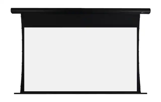 Front. Elite Screens - Elite Screens 150" Saker Tab-Tension AcousticPro UHD Projector Screen - Black.
