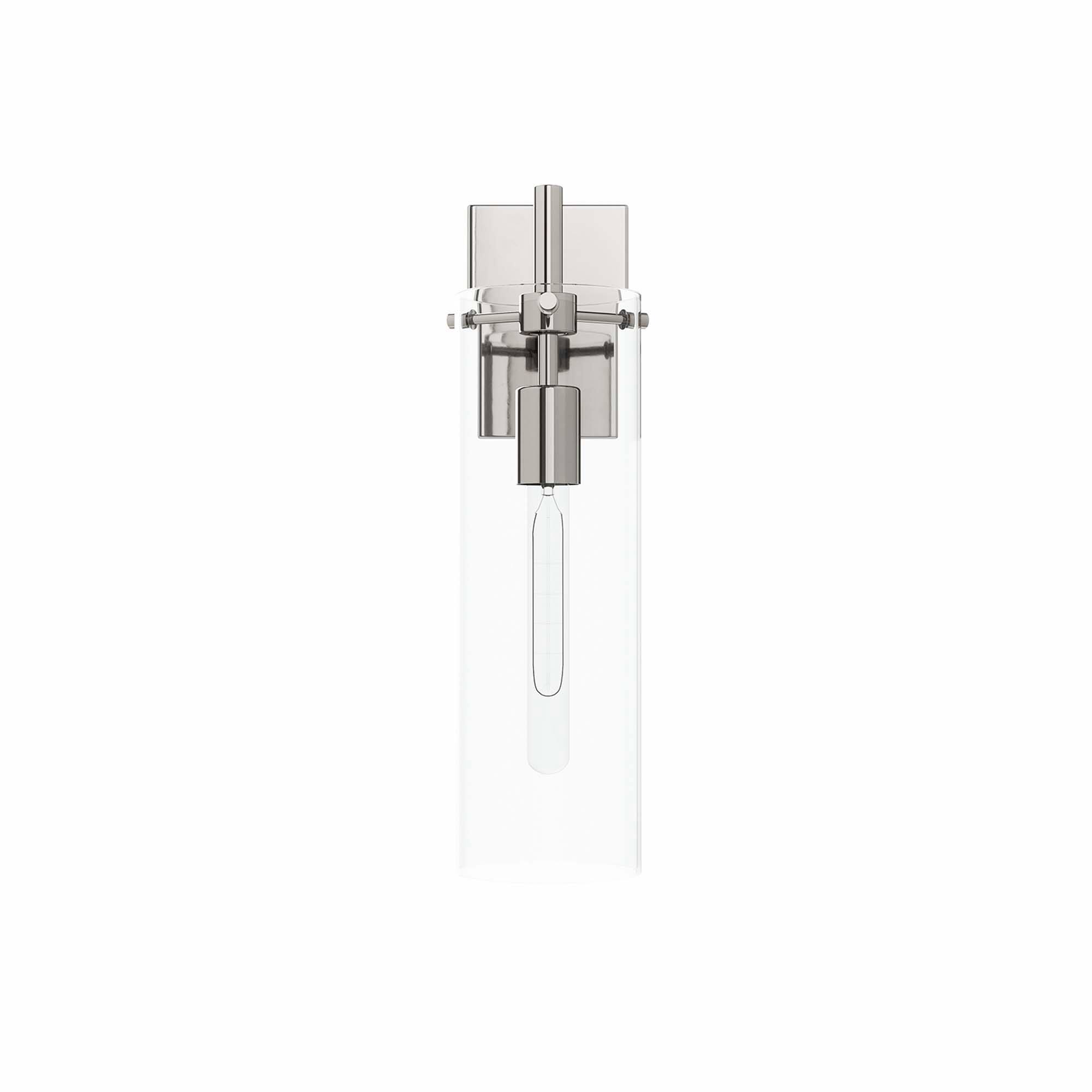 Alt View 4. Modway - Skylark Wall Sconce by Modway - Clear Polished Nickel.