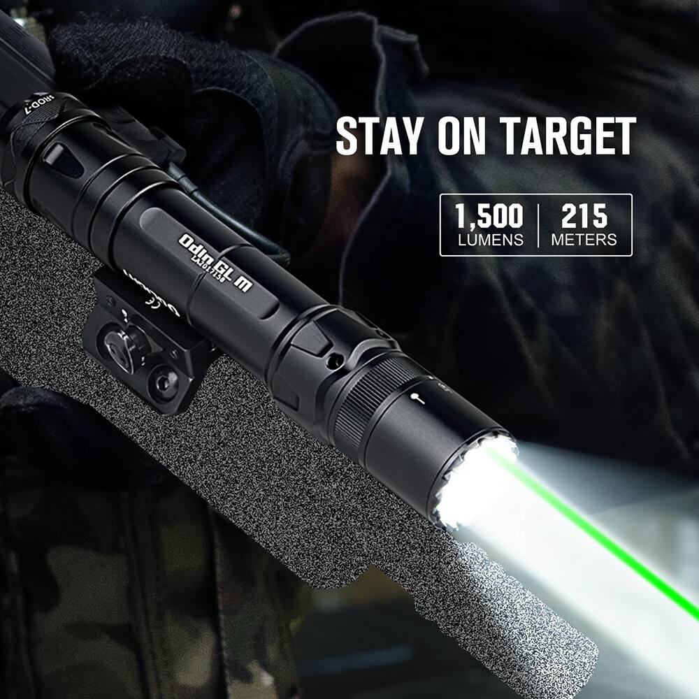 STAY ON TARGET  
ODIN GLM  
1,500 LUMENS  
215 METERS
