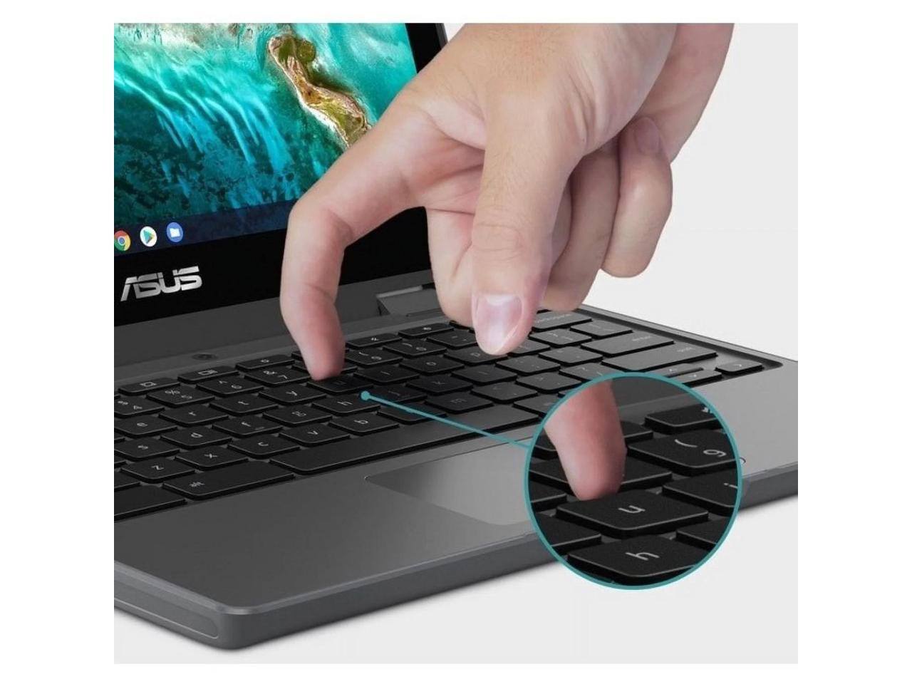 Alt View 2. ASUS - Asus Flip CR1100FKA-YZ182T 11.6" TS Rugged Chromebook, N5100, 8GB, 32GB - Black.