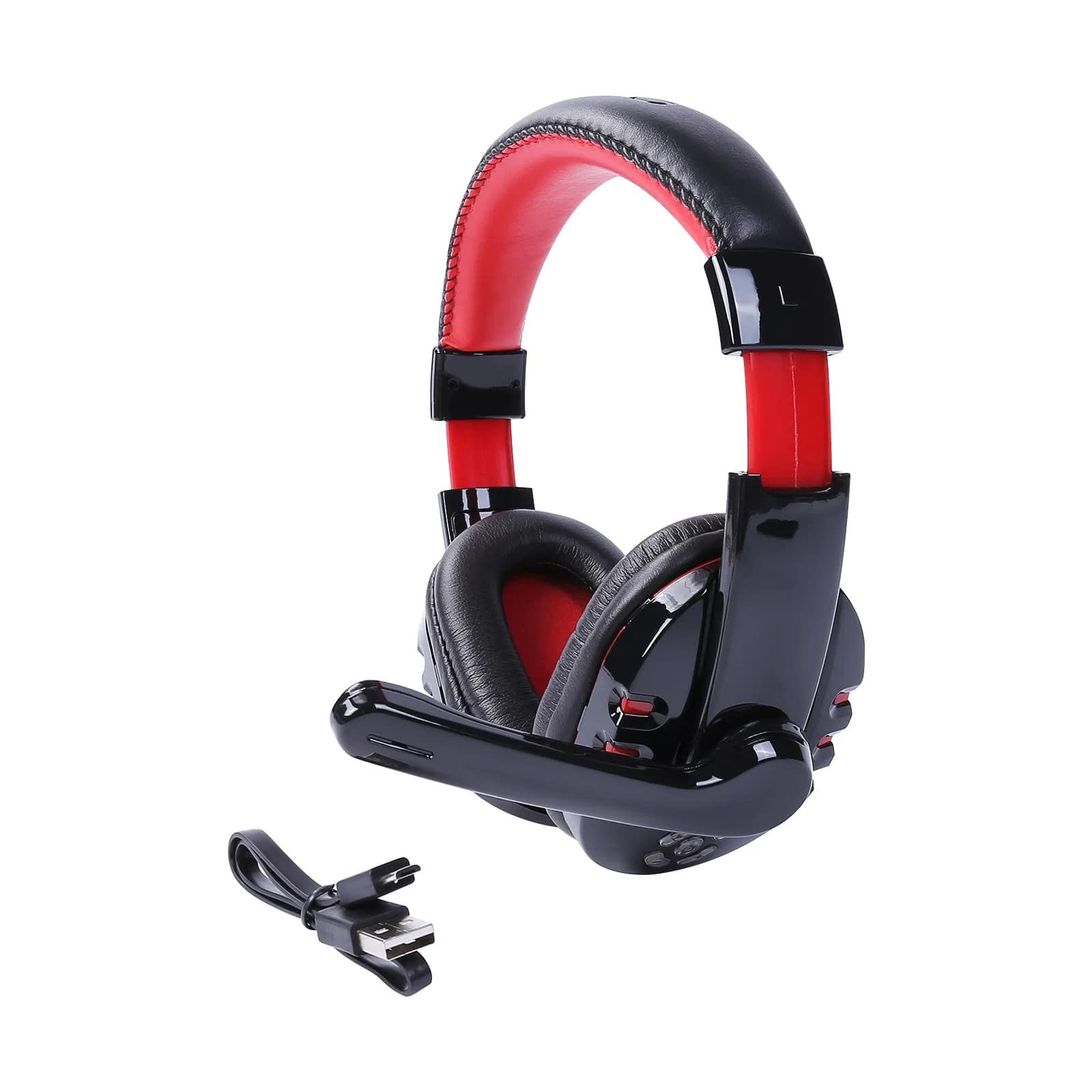 BEARSOLIM - 4.2 Wireless Bluetooth Over Ear Earphone, Deep Bass Stereo Gaming Micro Headphones,Noise-Canceling Adjustable Earphone - Black