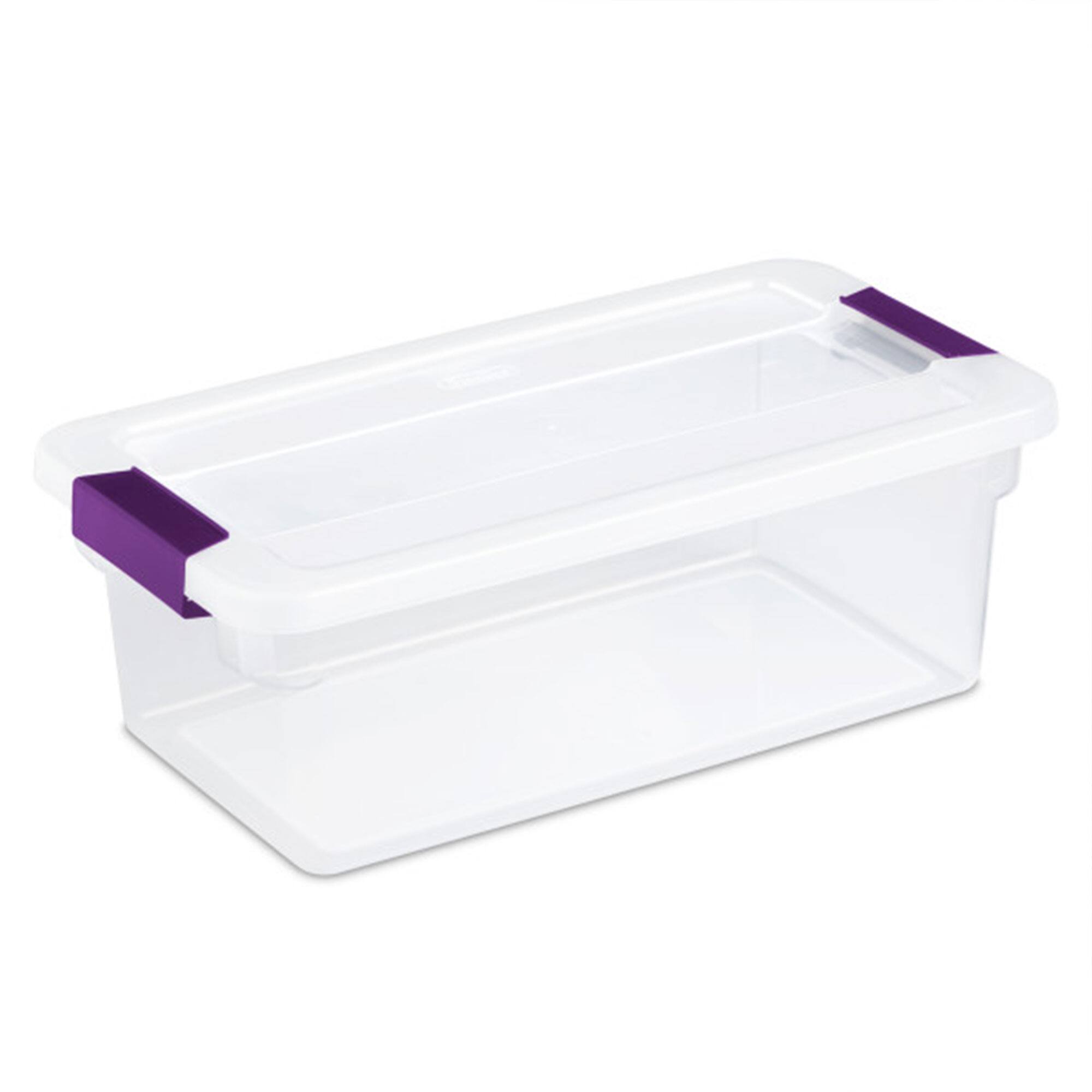 Alt View 7. Sterilite - Sterilite 6 Quart Plastic ClearView Latch Box Storage Container Tote, 12 Pack - Clear.