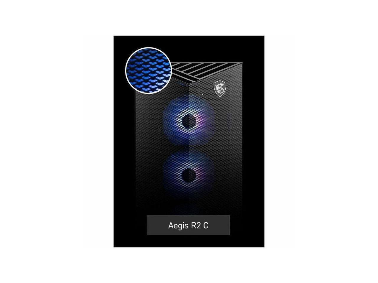 Alt View 1. MSI - MSI Aegis R2 C14NVV9-1440US - i9-14900F, 32GB, 1TB SSD, RTX 5080, Win 11 Pro - Black.