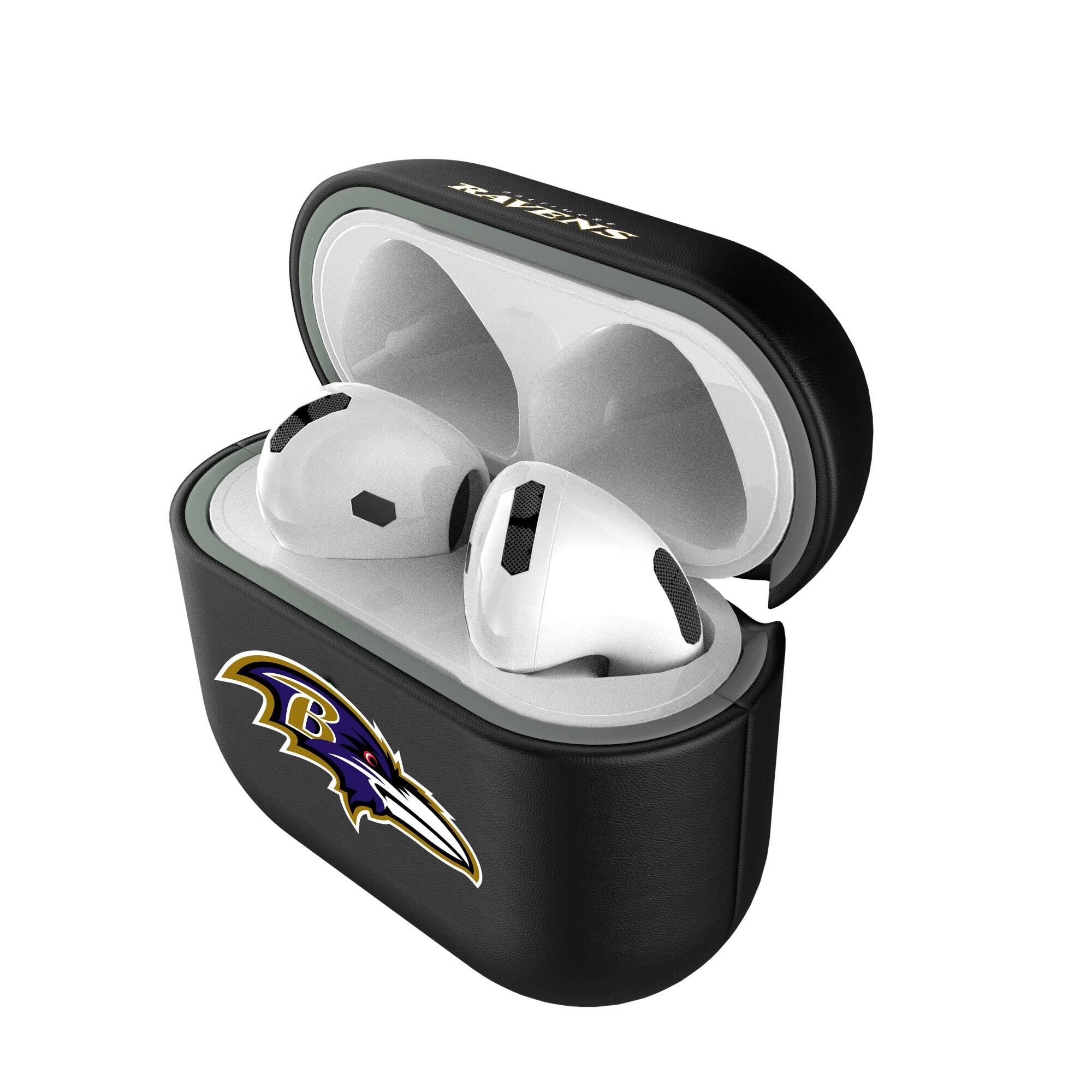 Alt View 3. Keyscaper - Baltimore Ravens Baltimore Ravens Insignia AirPods 4th Generation Case Cover - No Size - Black.