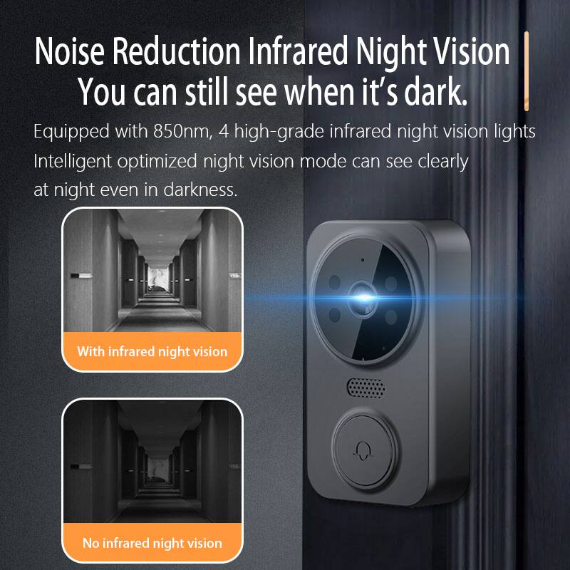 Noise Reduction Infrared Night Vision  
You can still see when it's dark.

Equipped with 850nm, 4 high-grade infrared night vision lights  
Intelligent optimized night vision mode can see clearly at night even in darkness.

With infrared night vision

No infrared night vision