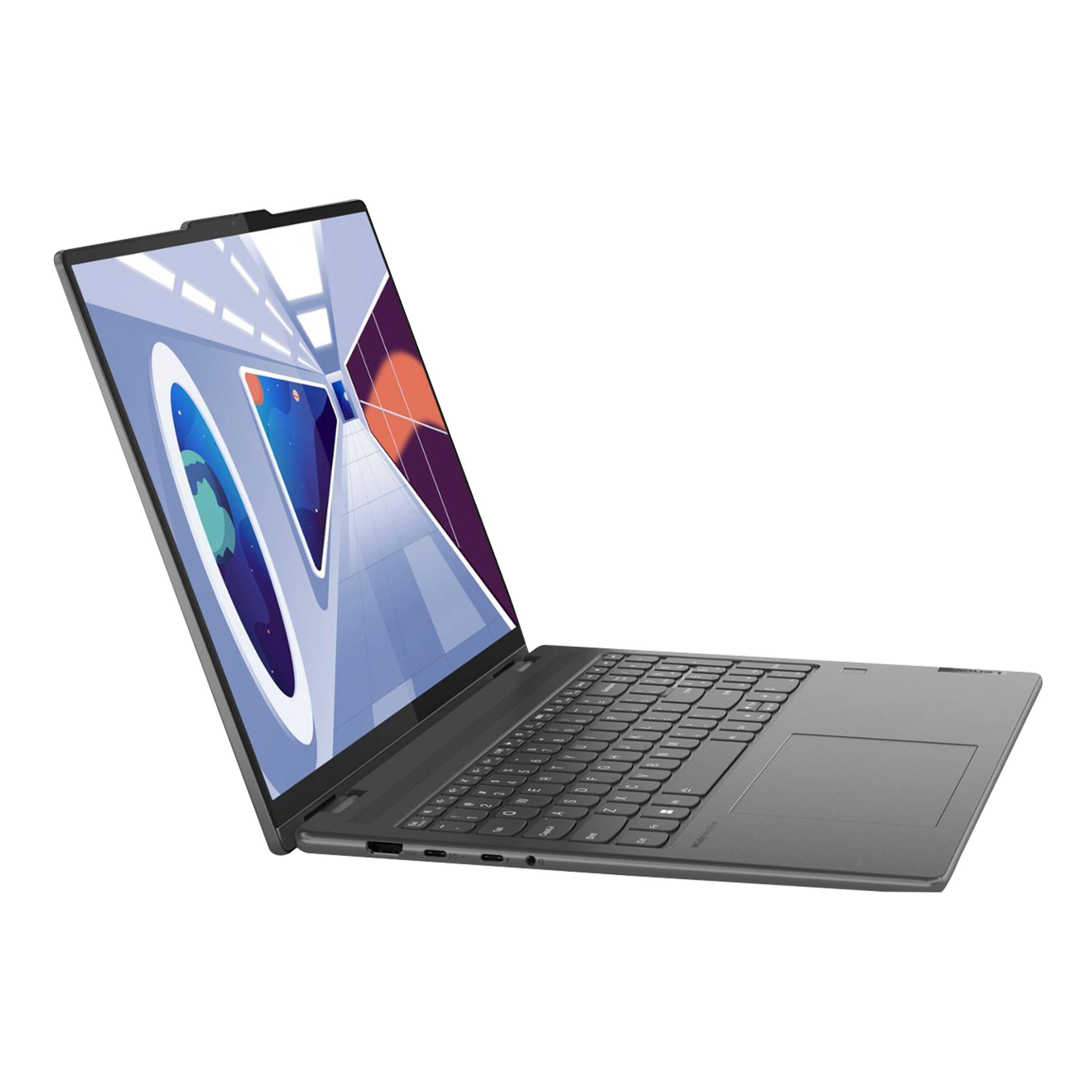 Alt View 5. Lenovo - Lenovo Yoga 7i 16" WUXGA 2-in-1 Touchscreen Laptop,Intel Core i7-1355U,16GB LPDDR5,1TB SSD,Windows 11,Gray - Gray.