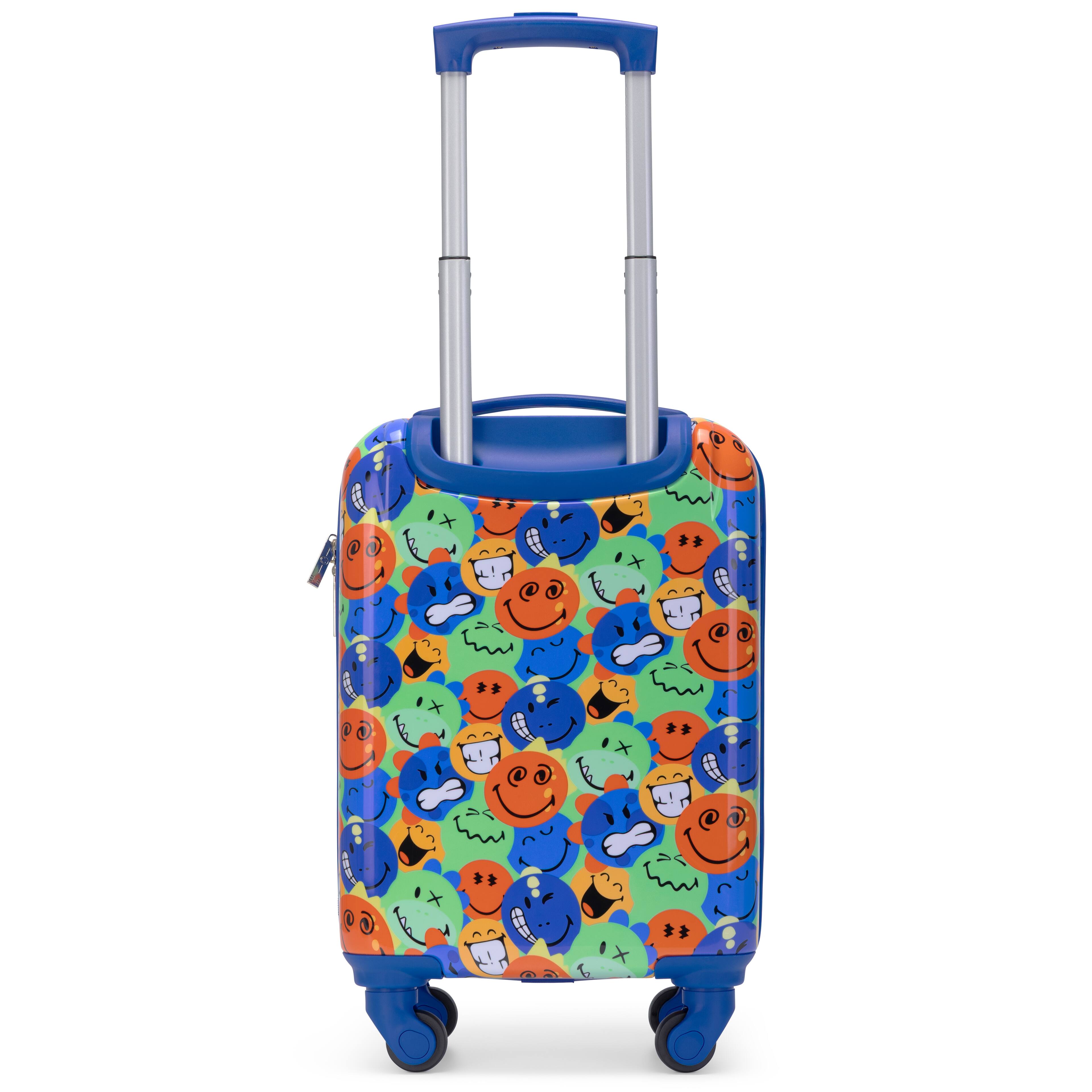 Alt View 3. Smiley World - 18" Airline Approved Carry-on Suitcase - Smileysaurus.