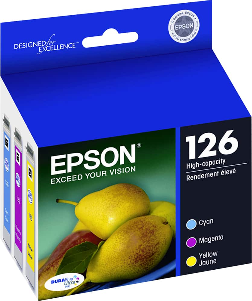 Best Buy Epson 126 Multi Pack Xl High Yield Ink Cartridge Cyan Magenta Yellow T126520 S