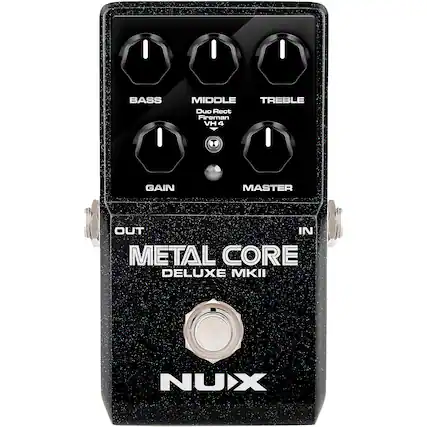 I BASS I MIDDLE TREBLE Duo Rect Fireman VH 4 GAIN MASTER OUT IN METAL CORE DELUXE MKII NUX