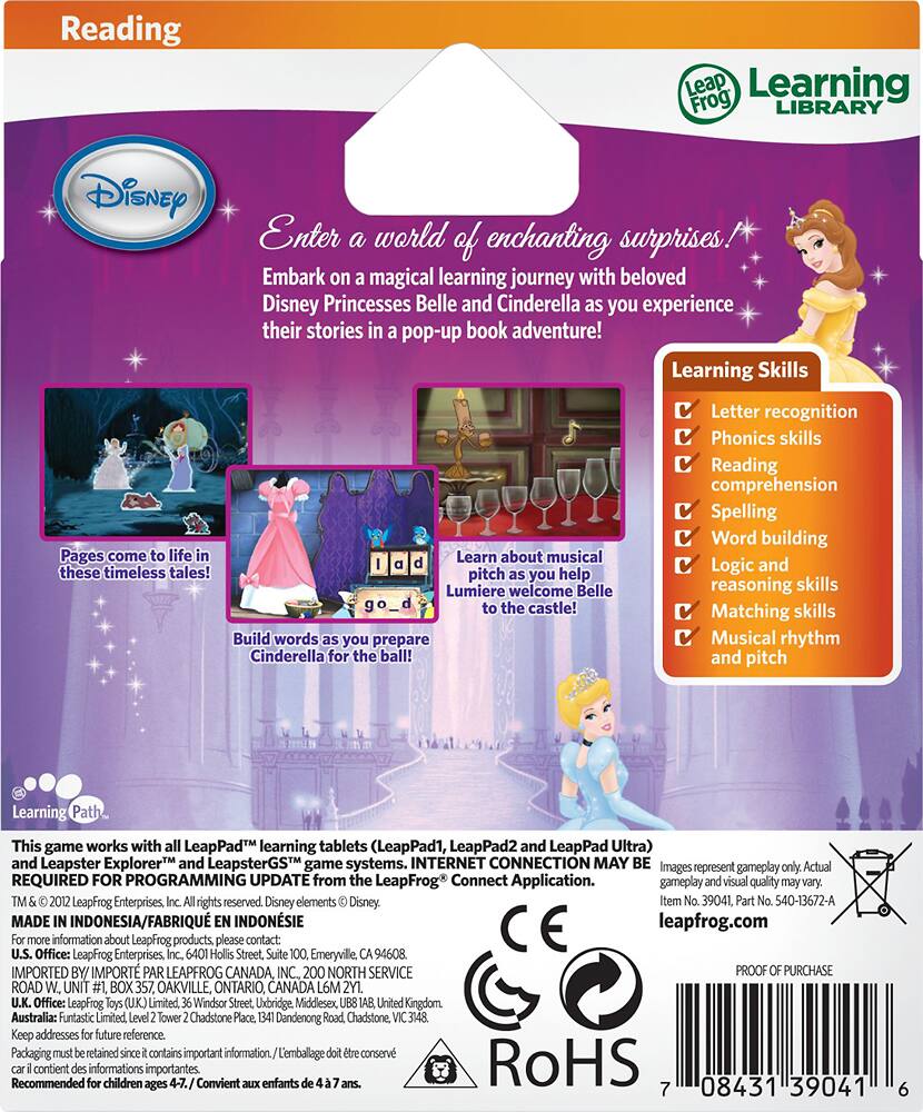 Leapster Explorer Learning Game Disney Princesses 39041 for sale online LeapFrog 