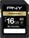 Front Standard. PNY - 16GB Secure Digital High Capacity (SDHC) Class 4 Memory Card.