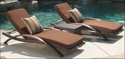 Angle Standard. RST Outdoor - Etro Mattress Cushion (Set of 2) - Chocolate.